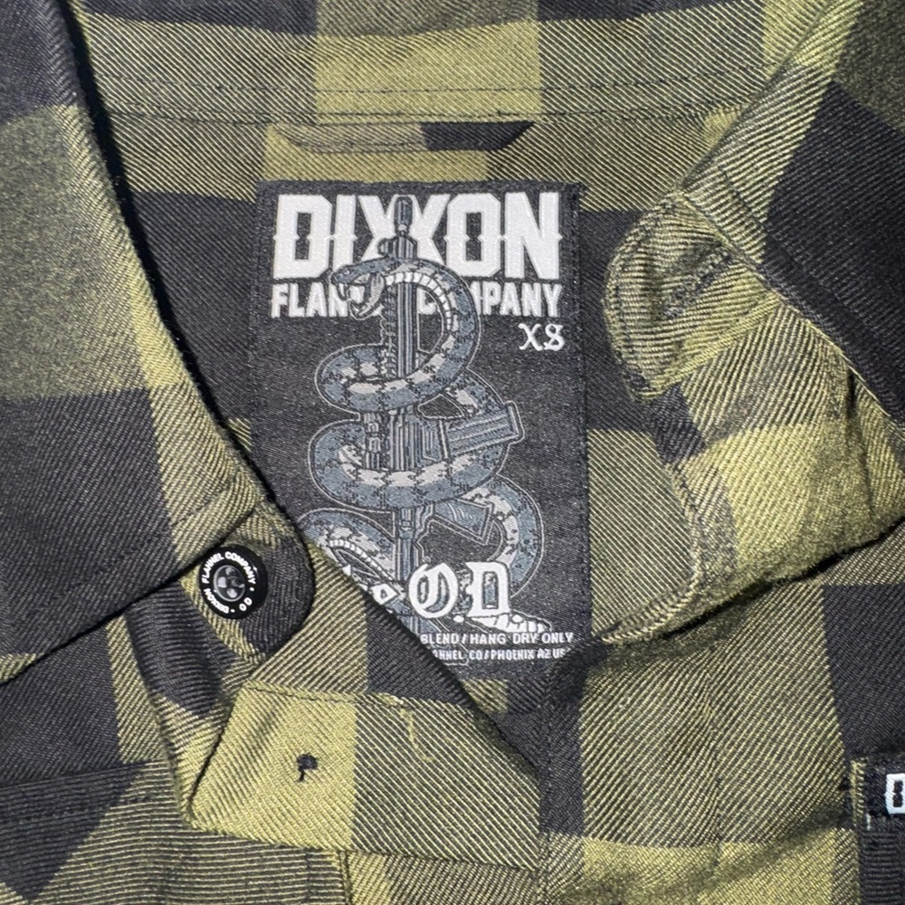 Tom Dixon Black and Green Casual Button Down Shirt